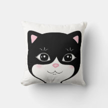 Cara de Gato Tuxedo Feliz Fofa