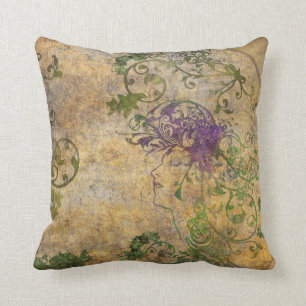 Almofada Cara do vintage e travesseiro decorativo dos