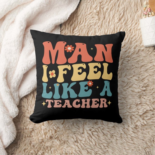 Almofada Cara Eu Me Sinto Como Um Professor De Volta à Esco (Cobertor)