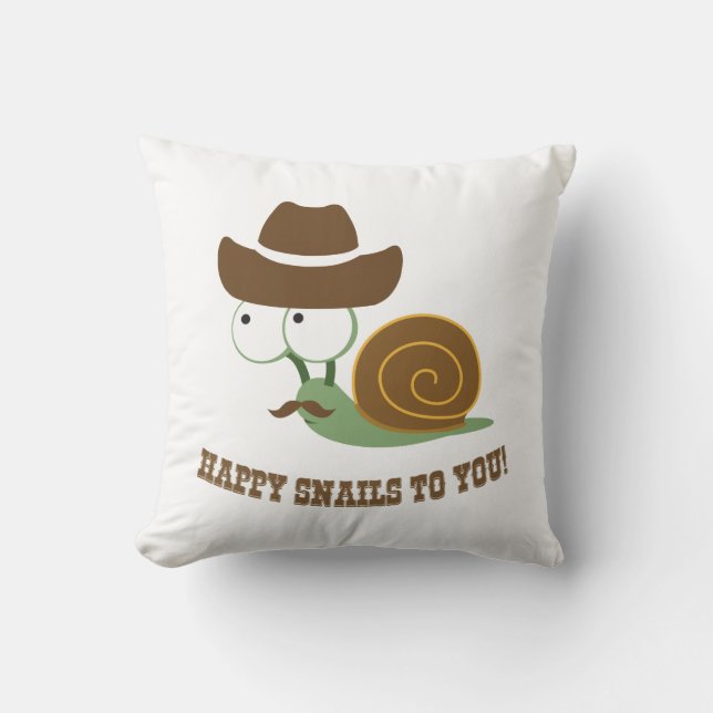 Almofada Caracóis Felizes Para Você! (Frente)