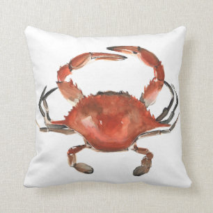 Almofada Caranguejo Aquarela - Vermelho