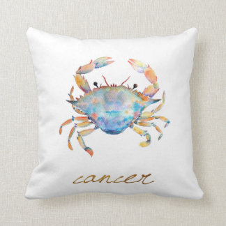 Almofada Caranguejo do cancer da aguarela