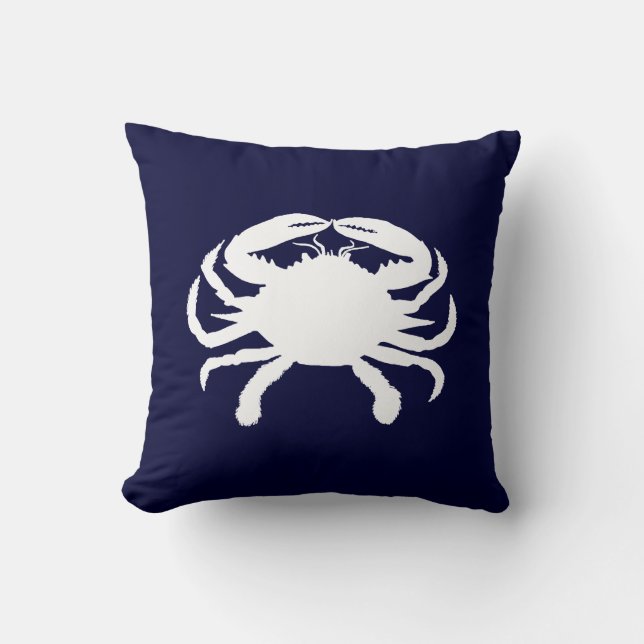 Almofada Caranguejo em Forma Azul e Branco (Frente)