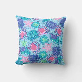 Almofada Caranguejo Preppy Beach Shell