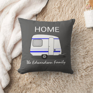 Almofada Caravana de viagem de férias Monograma de casa Fam