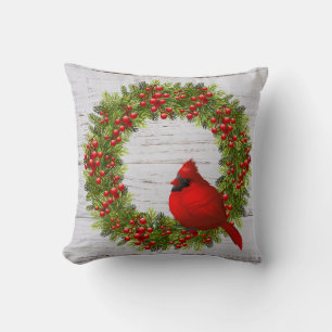 Almofada Cardeal de Natal-travesseiro decorativo