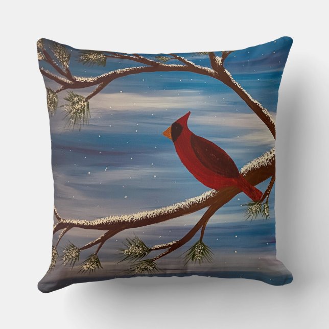 Almofada Cardinal de Inverno (Verso)