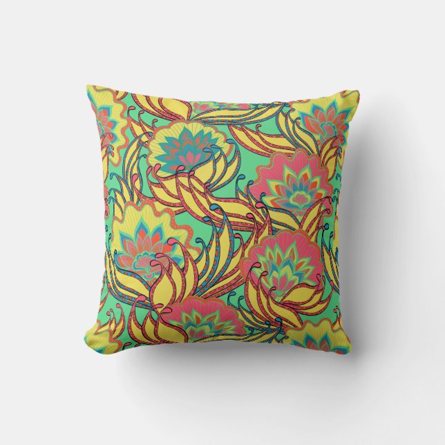 Almofada Caribe Cores Boho Floral (Frente)