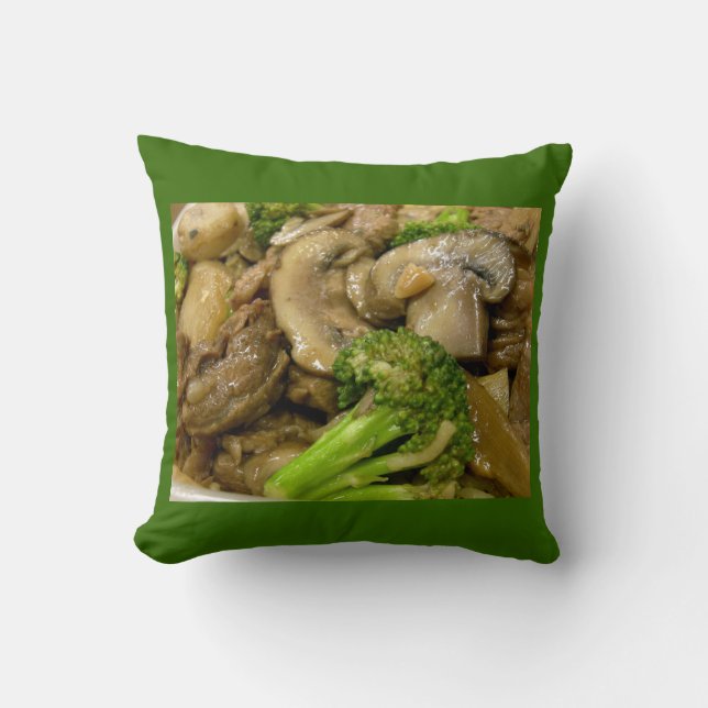Almofada Carne de bovino, brócolis e bagaço de cogumelos (Frente)