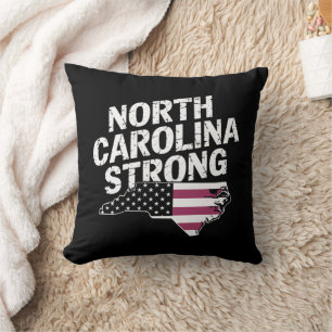 Almofada Carolina do Norte Forte Com a Bandeira do Estado N