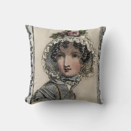 Almofada Caroline, Jane Austen inspirou preto, romântico