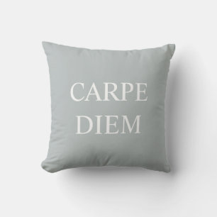 Almofada Carpe Diem Latino Cotação Cushion - Cinza