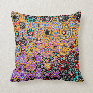 Almofada Carpete Boêmico Elegante Gustav Klimt Fantasy
