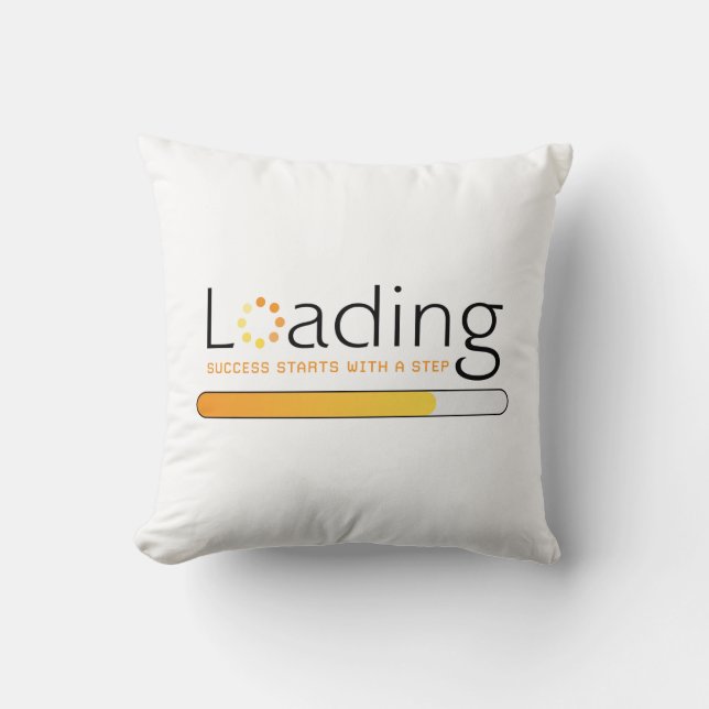 Almofada Carregamento - O sucesso começa com uma etapa (Frente)