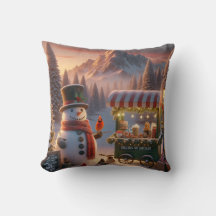 Carrinho de Chocolate Quente do Boneco de Neve do 