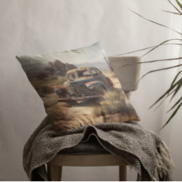 Almofada Carro desertado no deserto