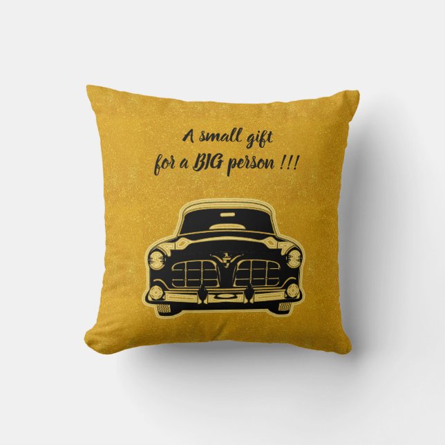 Almofada Carro Dourado Moderno e Elegante de Luxo (Frente)