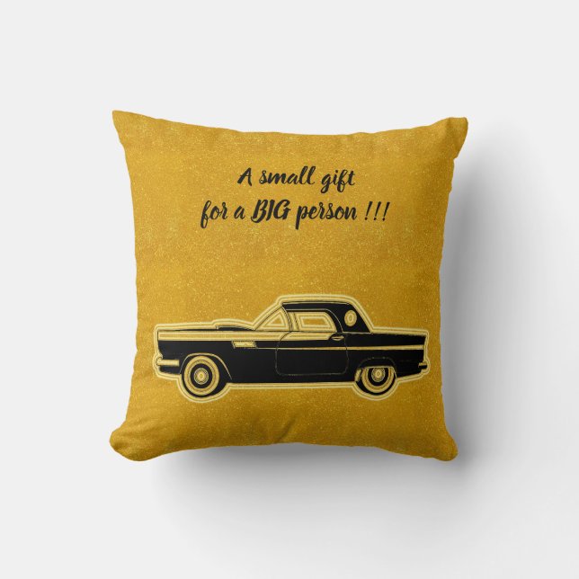 Almofada Carro Dourado Moderno e Elegante de Luxo (Frente)
