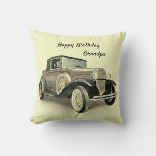 Almofada Carro vintage Avô Aniversário Mudar Nome etc
