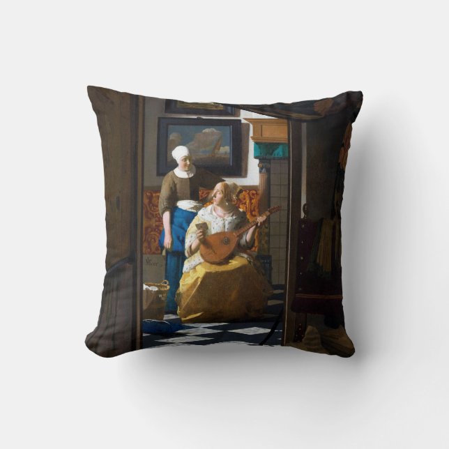 Almofada Carta de Amor, Johannes Vermeer (Frente)