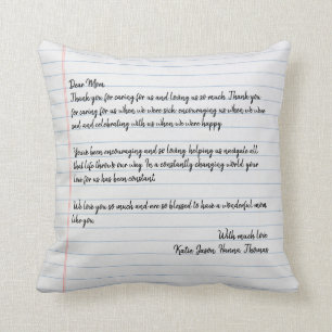 Almofada Carta de Amor Personalizada manuscrita