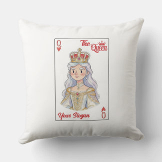 Almofada Carta de Baralho da Rainha Presente Romântico