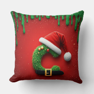Almofada Carta de Natal C Com Estilo de Grinalda de Natal �