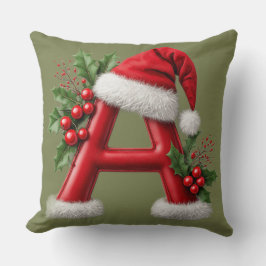 Almofada Carta de Natal Monograma Decoração para Casa