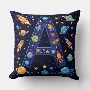 Almofada 🚀 Carta Espacial A Foguetes Planetas Estrelas Cri