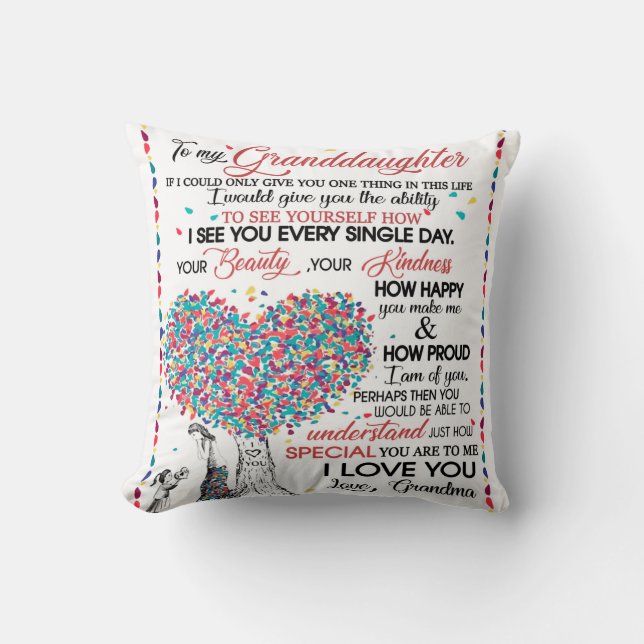 Almofada Carta Personalizada À Minha neta (Frente)