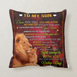 Almofada Carta Personalizada Ao Meu Amor Filho Do Leão Pai