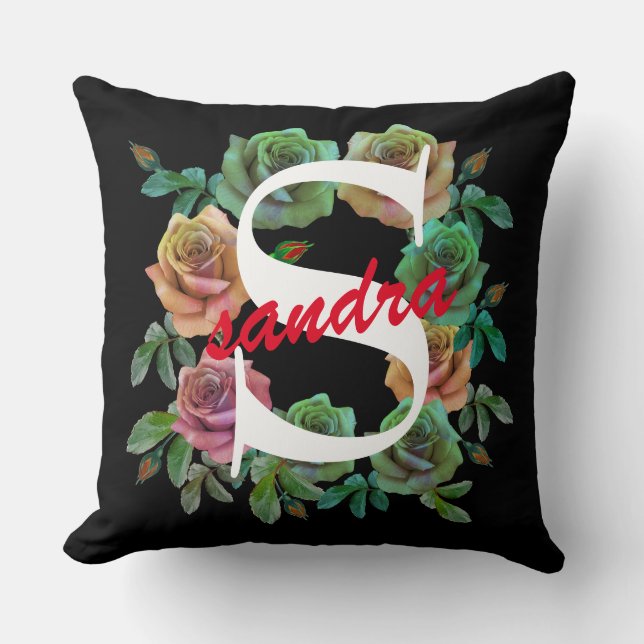 ALMOFADA CARTA PERSONALIZADA FLORAL PERSONALIZADA (Frente)