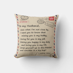 Almofada Carta Personalizada Para Meu Marido Da Esposa