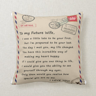 Almofada Carta Personalizada Para Minha Futura Mulher