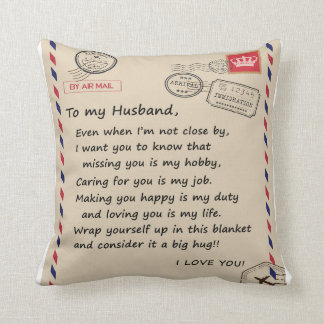Almofada Carta Personalizada Para O Meu Marido Da Mulher