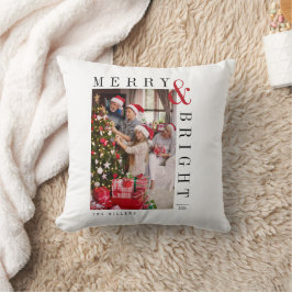 Almofada Cartão de Natal da Família Moderno Roteiro de Féri