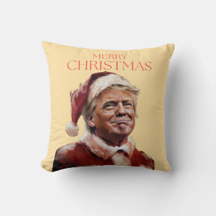 Almofada Cartão de Natal Engraçado Trump Papai Noel