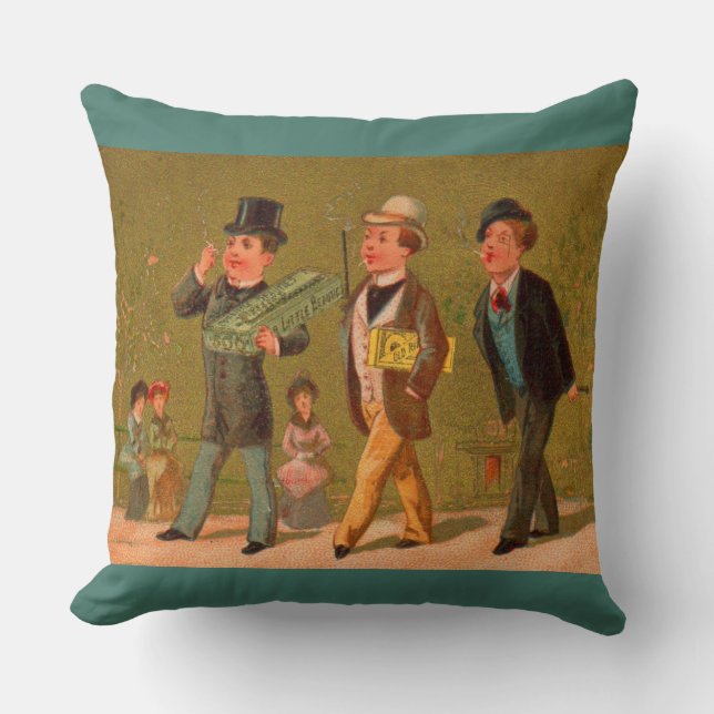 Almofada Cartão vitoriano de venda Cigarros Little Beauties (Frente)