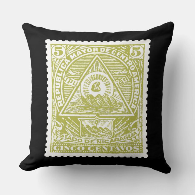 Almofada Cartaz antigo Guatamala Todos Vendo Olho (Frente)