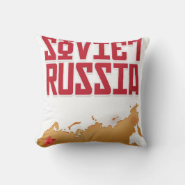 Almofada Cartaz de Viagem Antigo da Rússia Soviética