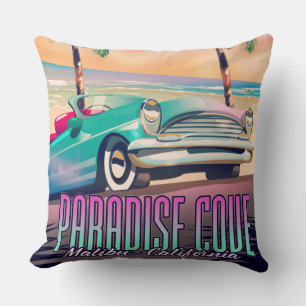Almofada Cartaz de viagem Paradise Cove,Malibu,Califórnia