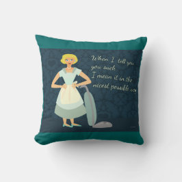 Almofada Cartografia de Lápio Engraçado Chores Motto