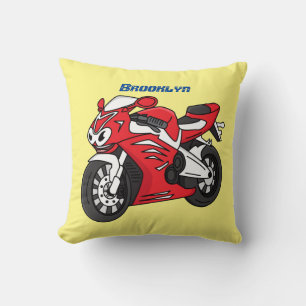 Almofada Cartografia de motocicleta vermelha-branca