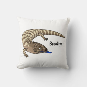 Almofada Cartografia de répteis de lagarto azul