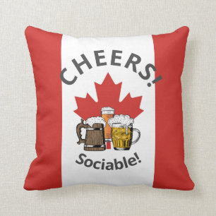 Almofada Cartoon 3 do CANADÁ anima "Sociável!"
