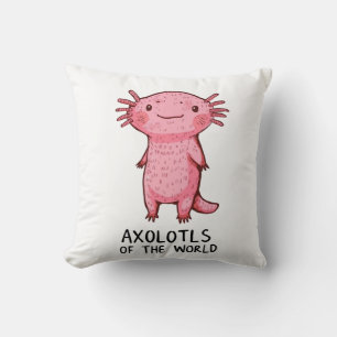 Almofada Cartoon Axolotl desenhado À Mão