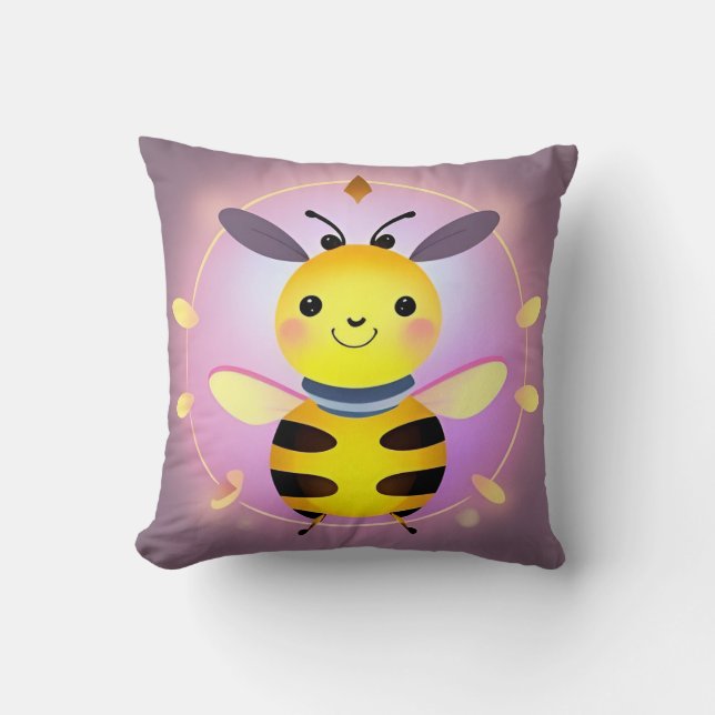 Almofada Cartoon Bee Sorridente (Frente)