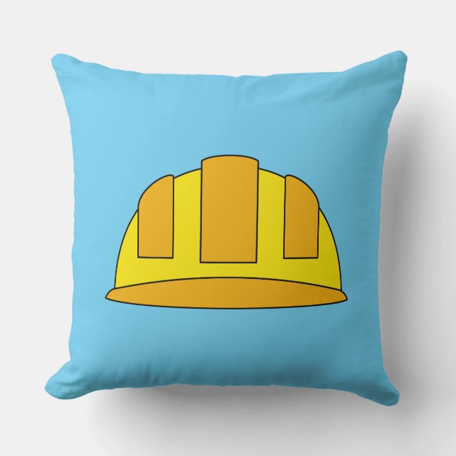 Almofada Cartoon de Capacete Amarelo (Frente)
