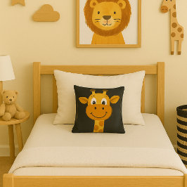Almofada Cartoon Girafa Diversão Safari Boys Decor