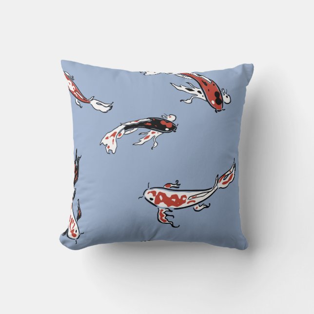 Almofada Cartoon Koi Fish Blue (Frente)